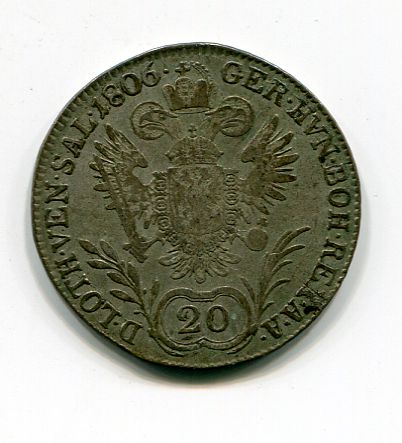 Austria, Francesco II (I) (1792-1835): 20 Kreuzer 1806-B (KM#2141)