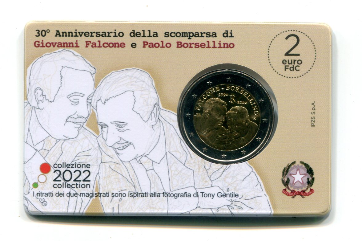 2 euro commemorativi Falcone e Borsellino, 2022