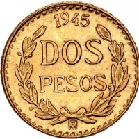 Messico: 2 pesos 1945 (KM#461)