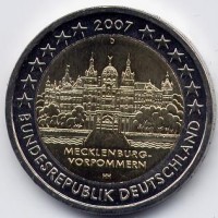 Germania 2007: 2 euro commemorativi "Mecklenburg"