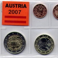 Austria 2007: serie euro, confezionata da privati