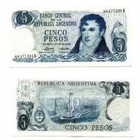 Argentina: 5 pesos 1974-76 (Pick#294)