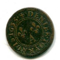 Francia, Charleville, Carlo II di Gonzaga (XVII secolo): denaro tornese 1653 (CGKL#638)