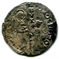 Venezia, Giovanni Mocenigo (1478-1485): marcello o 1/2 lira, sigle P-C (Paolucci#3), gr. 3,27

