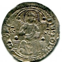 Venezia, Giovanni Mocenigo (1478-1485): marcello o 1/2 lira, sigle P-C (Paolucci#3), gr. 3,27

