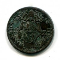 Roma, Pio IX (1846-1870): 1/2 baiocco 1848-III (Gigante#239)
