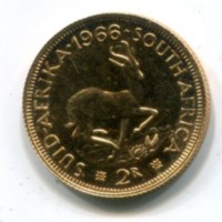 Sud Africa: 2 rand 1966 (KM#64)
