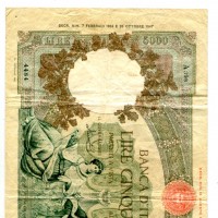 Repubblica: 5.000 lire 07/02/1953 "Regine del Mare" (Gigante#BI65F)
