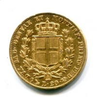 Carlo Alberto (1831-1849): 20 lire 1831-Ge "FERT" (Gigante#16)
