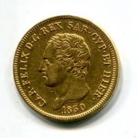 Carlo Felice (1821-1831): 80 lire 1830-Ge (Gigante#12)