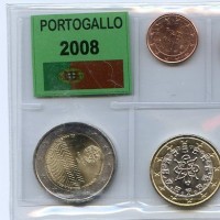 Portogallo 2008: serie euro, confezionata da privati