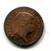 Napoli, Ferdinando II (1830-1859): 1 tornese 1844 (Gigante#284)