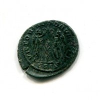 Costanzo II (337-361 d.C.): piccolo bronzo "VICTORIAE DD AVGG Q NN" zecca di Siscia (RIC,VIII#194)