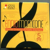 Italia 2021: 5 euro "Ennio Morricone", nella confezione originale
