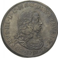 Livorno, Cosimo III de' Medici (1670-1723): tollero 1712 (CNI, XI,45#86; Ravegnani/Morosini;II,395#16), grammi 27.06. Bel metallo lucente e patina delicata