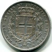 Carlo Alberto (1831-1849): 5 lire 1836-Ge (Gigante#67)
