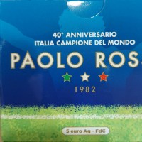 Italia 2022: 10 euro "40° anniversario Italia Campione del Mondo - PAOLO ROSSI-", nell'originalissima confezione a forma di pallone da calcio.