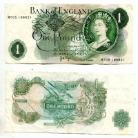 Gran Bretagna: 1 pound 1970-77 (Pick#374g)
