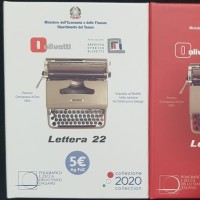 Italia 2020: trittico da tre pezzi da 5 euro "Olivetti"