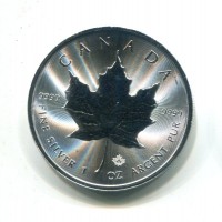 Canada, Elisabetta II (1952-2022): 5 dollari 2022 "Maple Leaf" -Oncia Acero-