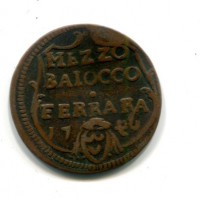 Ferrara, Benedetto XIV (1740-1758): 1/2 baiocco 1746 (MIR118#2648)
