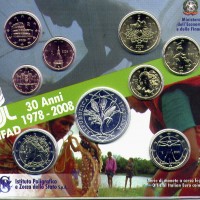 Italia 2008: serie annuale, 9 pezzi (5 euro in argento)