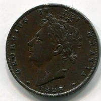 Gran Bretagna, Giorgio IV (1820-1830): farthing 1828 (Spink,430#3825)