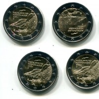 Germania 2024: 2 euro commemorativo" Mecklenburg", le 5 monete delle 5 zecche differenti (A,D,F,G,J)
