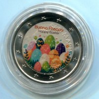 2 euro colorato "Buona Pasqua"
