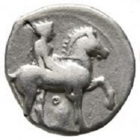 Calabria, Tarentum (365-355 a.C.): nomos (Vlasto#449; HN Italy#879; SNG ANS#940), grammi 7.01