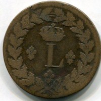 Francia, Restaurazione (1814-1815): 1 dècime 1815-BB (Gadoury#196c)