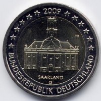 Germania 2009: 2 euro commemorativi "Saarland"