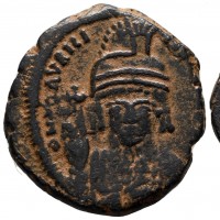 Maurizio Tiberio (582-602 d.C.): follis, zecca di Costantinopoli, anno 9°(Sear#494), grammi 11.48
