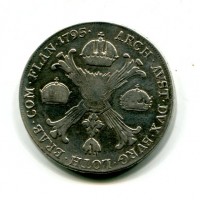 Austria, Francesco II (I) (1792-1835): 1 kronenthaler 1795-H (KM#62.1), coniato per le fiandre