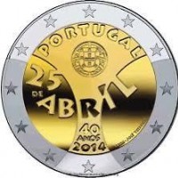 Portogallo 2014: 2 euro commemorativi "40° del 25 Aprile"