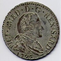 Vittorio Amedeo III (1773-1796): 20 soldi 1796 (Montenegro#373)
