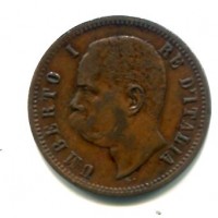 Umberto I (1878-1900): 2 cent.1897 (Gigante#55)