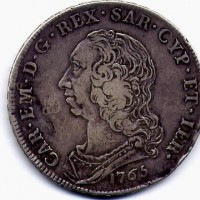 Carlo Emanuele III (1730-1773): scudo da 6 lire 1765 (Montenegro#171)