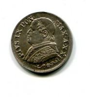 Roma, Pio IX (1846-1870): 10 soldi 1867-XXII (Gigante#306)