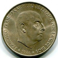 Spagna, Francisco Franco (1939-1975): 100 Pesetas 1966 (67) (KM#797)