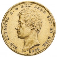 Carlo Alberto (1831-1849): 100 lire 1832-Ge (Gigante#1)