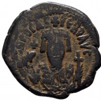 Focas (602-610 d.C.): follis, zecca di Cizico, anno 6° (Sear#665), grammi 9.27