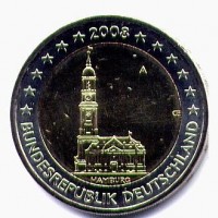 Germania 2008: 2 euro commemorativi "Hamburg"