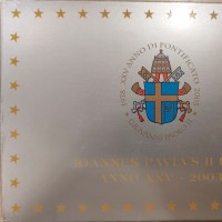 Vaticano 2003: serie euro PROOF 9 pezzi (con medaglia d'argento), in confezione originale zecca