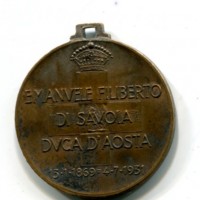 Regno-Vittorio Emanuele III: medaglia per Emanuele Filiberto di Savoia, Duca d'Aosta, diametro 32mm, gr.13,78