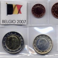 Belgio 2007: serie euro, confezionata da privati