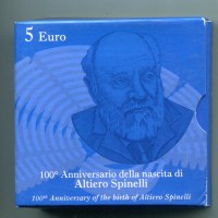 Italia 2007: 5 euro "Altiero Spinelli", nella confezione originale