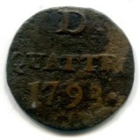 Genova, Dogi Biennali (1627-1737): 4 denari 1793 (MIR#360/1)