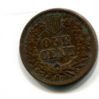 USA: 1 cent. 1864 "Indian Head" con L sul nastro