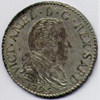 Vittorio Amedeo III (1773-1796): 20 soldi 1795 (Montenegro#372)